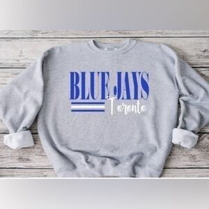 Blue Jays Striped Crewneck